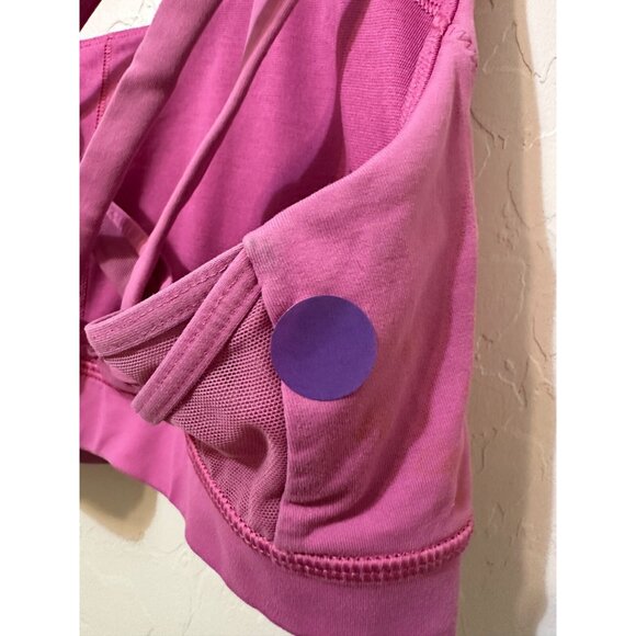 Lululemon Pink Sports Bra Size M Active Workout Yoga Gym Running Scoop Neck - Picture 7 of 15